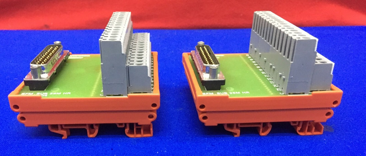 LOT DE 2 MODULES DE CONNECTEURS DE BORNES ABB ENTRELEC 002035304 BFM SUB25M HR 20353-04 