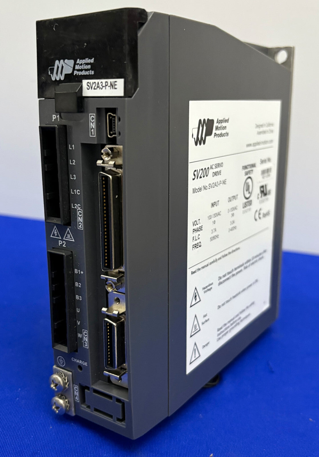 APPLIED MOTION PRODUCTS SV200 SV2A3-P-NE AC SERVO DRIVE 100-130 VAC