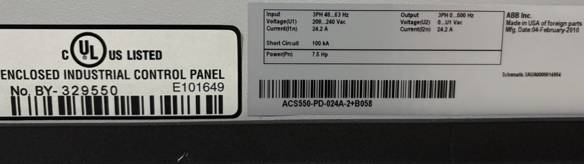 ABB ACS550-PD-024A-2+B055 ALLZWECK-PAKETANTRIEB MIT 3-PHASIGER ANTRIEBSEINHEIT