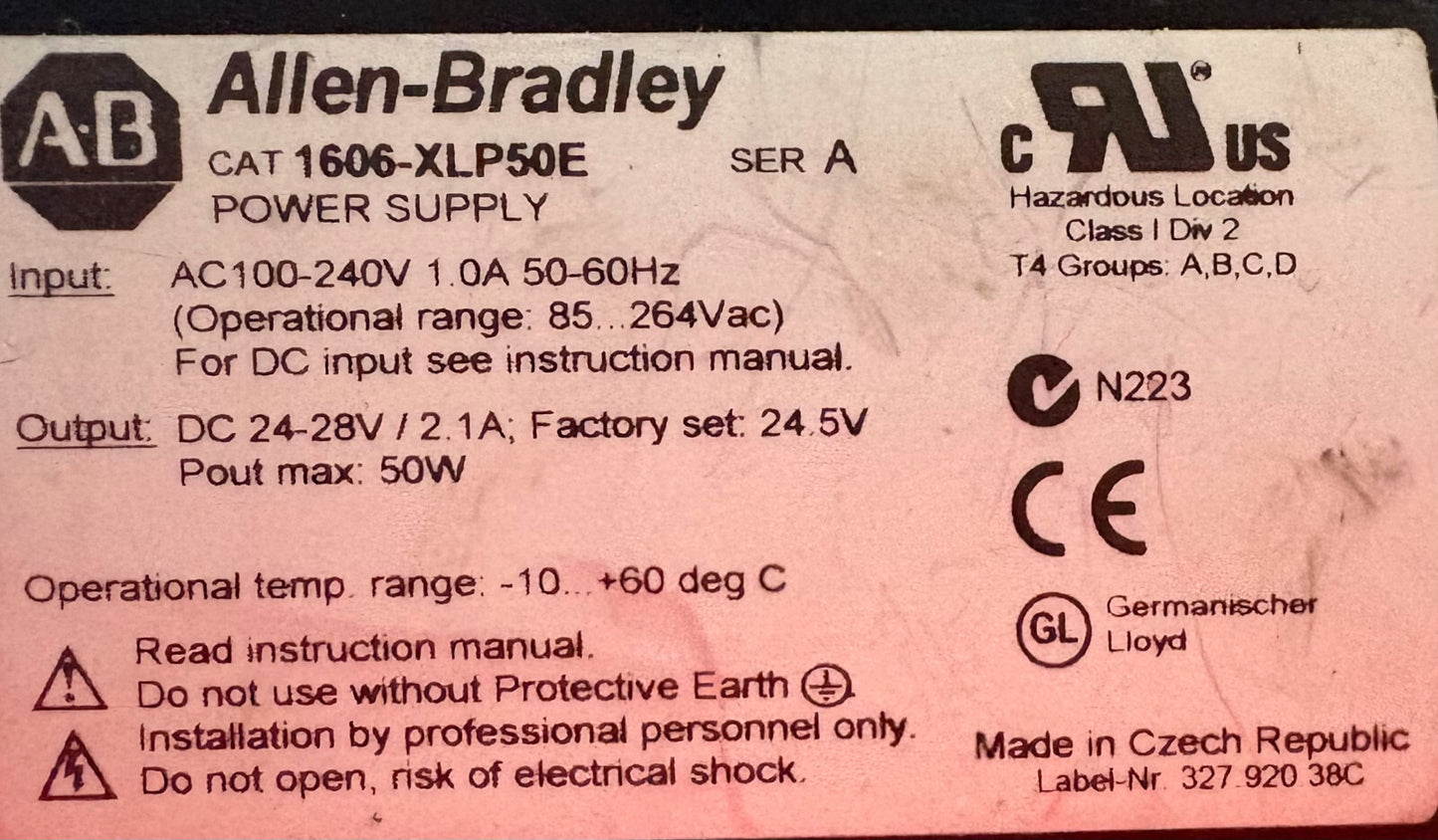 Allen-Bradley Allen Bradley AB 1606-XLP / 1606-XLP50E SER A POWER SUPPLY