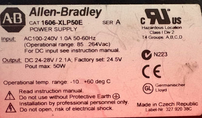 Allen-Bradley Allen Bradley AB 1606-XLP / 1606-XLP50E SER A POWER SUPPLY