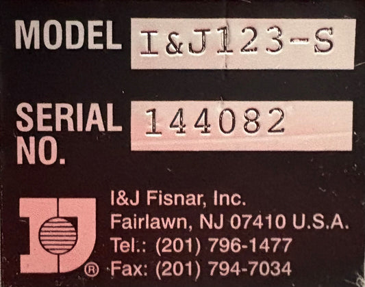 I&J FISNAR I&J123-S DISPENSER w/ DUAL TUBE BARREL HOLDER