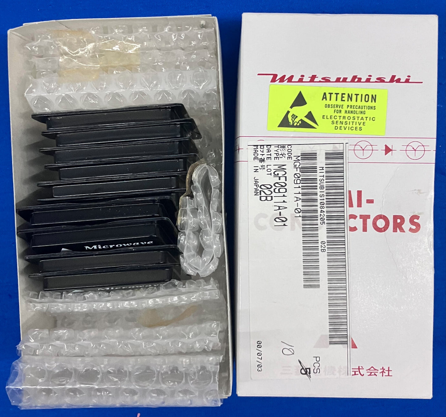 MITSUBISHI MGF0911A SEMICONDUCTOR FET DE MICROONDAS LOTE DE 10,