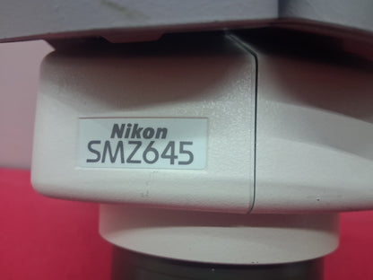 NIKON SMZ645 8-50X BINOCULAR STEREO ZOOM MICROSCOPE HEAD WITH 10X EYEPIECES