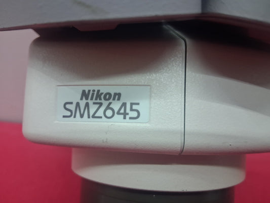 NIKON SMZ645 8-50X BINOCULAR STEREO ZOOM MICROSCOPE HEAD WITH 10X EYEPIECES