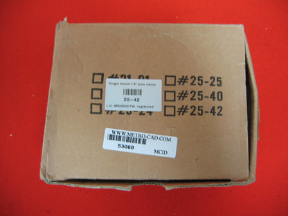 MODÈLE 25-42 PINCE DE MONTAGE SIMPLE RÉGLABLE DE 1,5 À 1 1/4 PO AVEC GOUPILLE DE PIVOT DE 3/4 PO