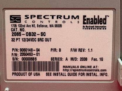 SPECTRUM CONTROLS 2085-OB32-SC 32-CHANNEL 2085 MICRO800 EXPANSION I/O SOURCE