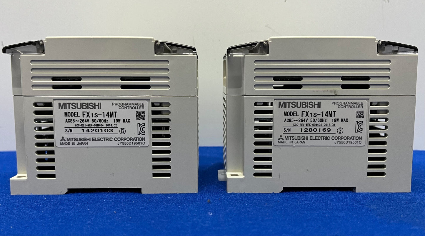 MITSUBISHI  FX 1S-14MT PROGRAMMABLE CONTROLLER - 1 LOT QTY 2
