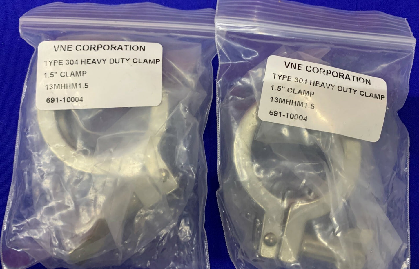 1 LT QTY DI 2 - VNE 13MHHM1.5 Tipo 304 Morsetto per impieghi gravosi Morsetto da 1,5" 