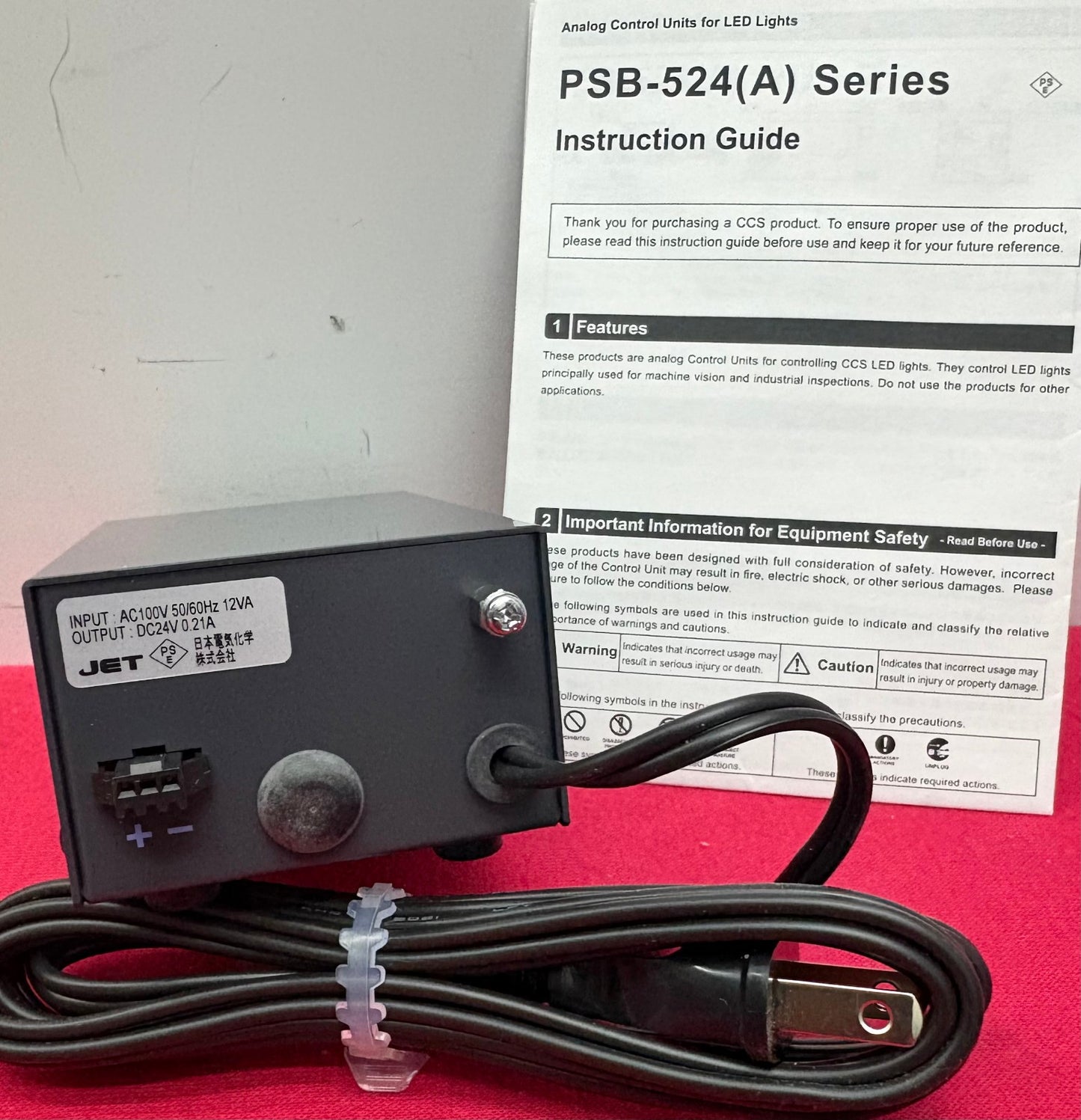 CCS PSB-524V(A) MACHINE VISION LIGHT SOURCE CONTROLLER POWER SUPPLY FOR CCS LED