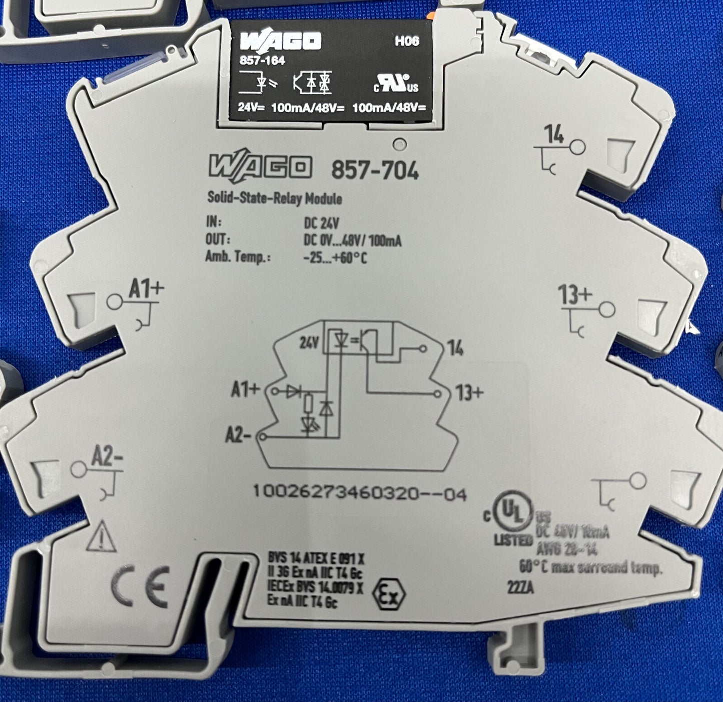 WAGO 857-704 SOLID STATE RELAISMODULE MET 857-164 SOLID STATE RELAIS - AANTAL VAN 10