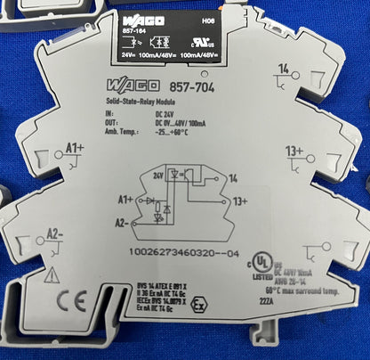 WAGO 857-704 SOLID STATE RELAISMODULE MET 857-164 SOLID STATE RELAIS - AANTAL VAN 10