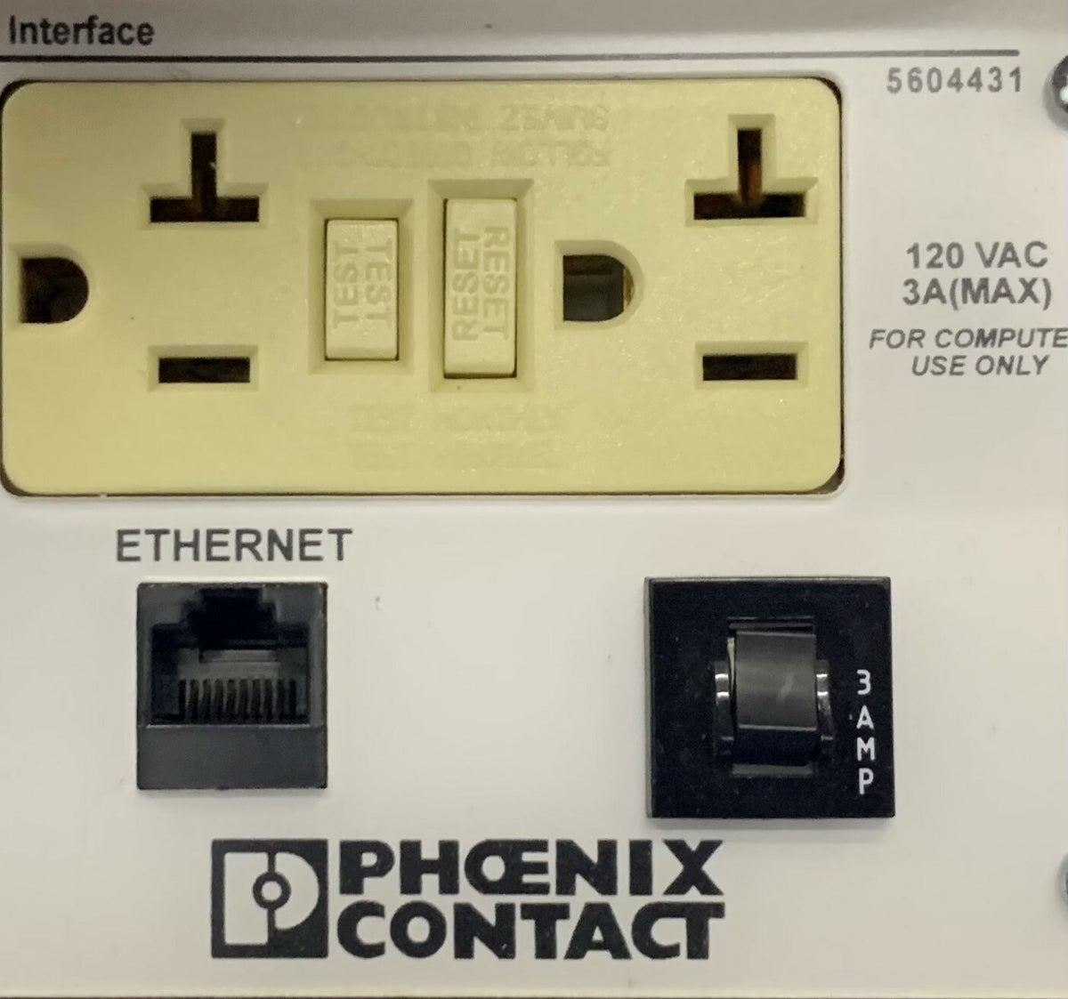PHOENIX CONTACT 5604431 HC-P: INTERFACCIA PER COMPUTER RJ45 CAT5 GFCI 3A. 
