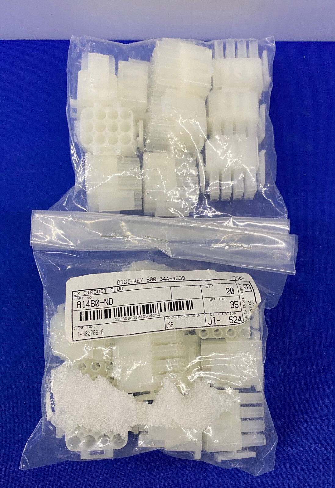 DIGI-KEY A1460-ND / 1-480708-0 コネクティビティアンプコネクタ、コネクティビティプラグ HSG 12 POS