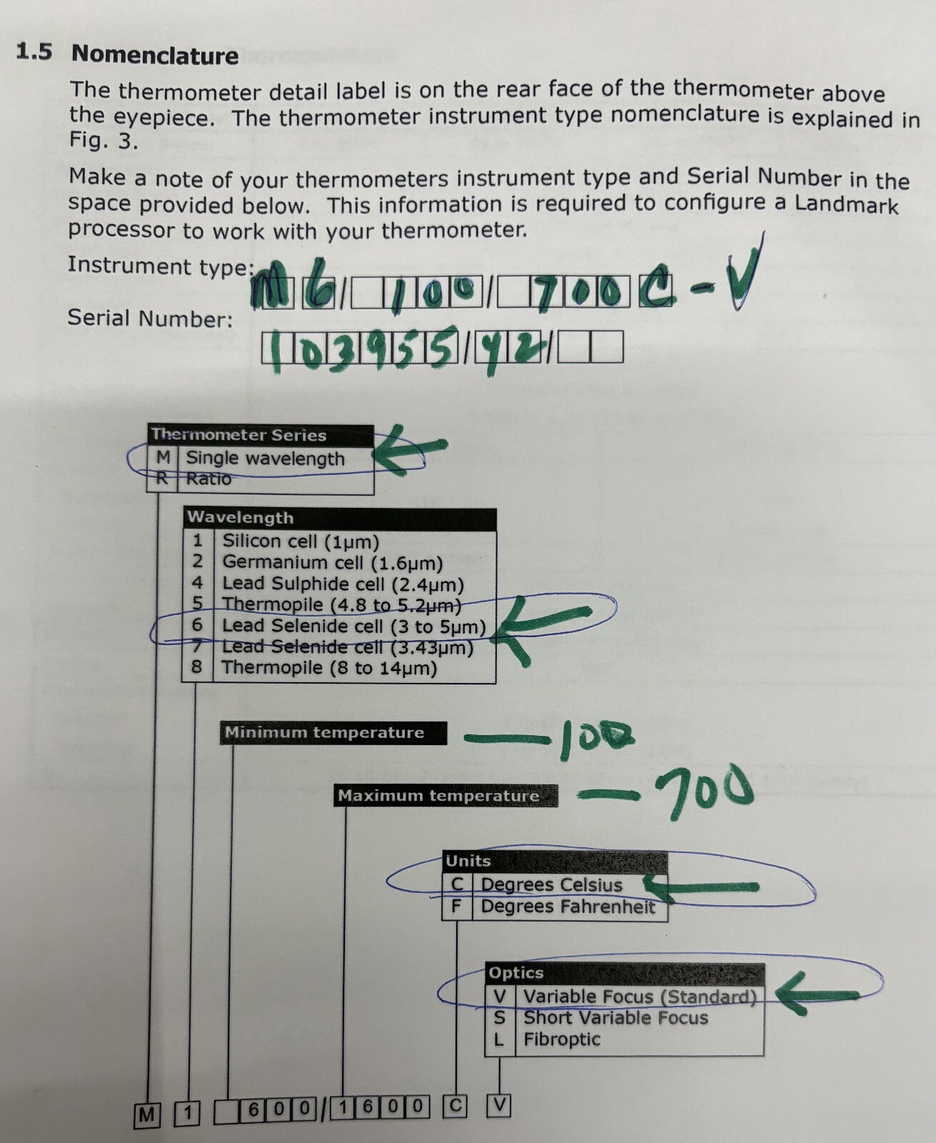 LAND SYSTEM4 PYROMETER INFRARED THERMOMETER M6 100/700 C-V - FOR PARTS/REPAIR