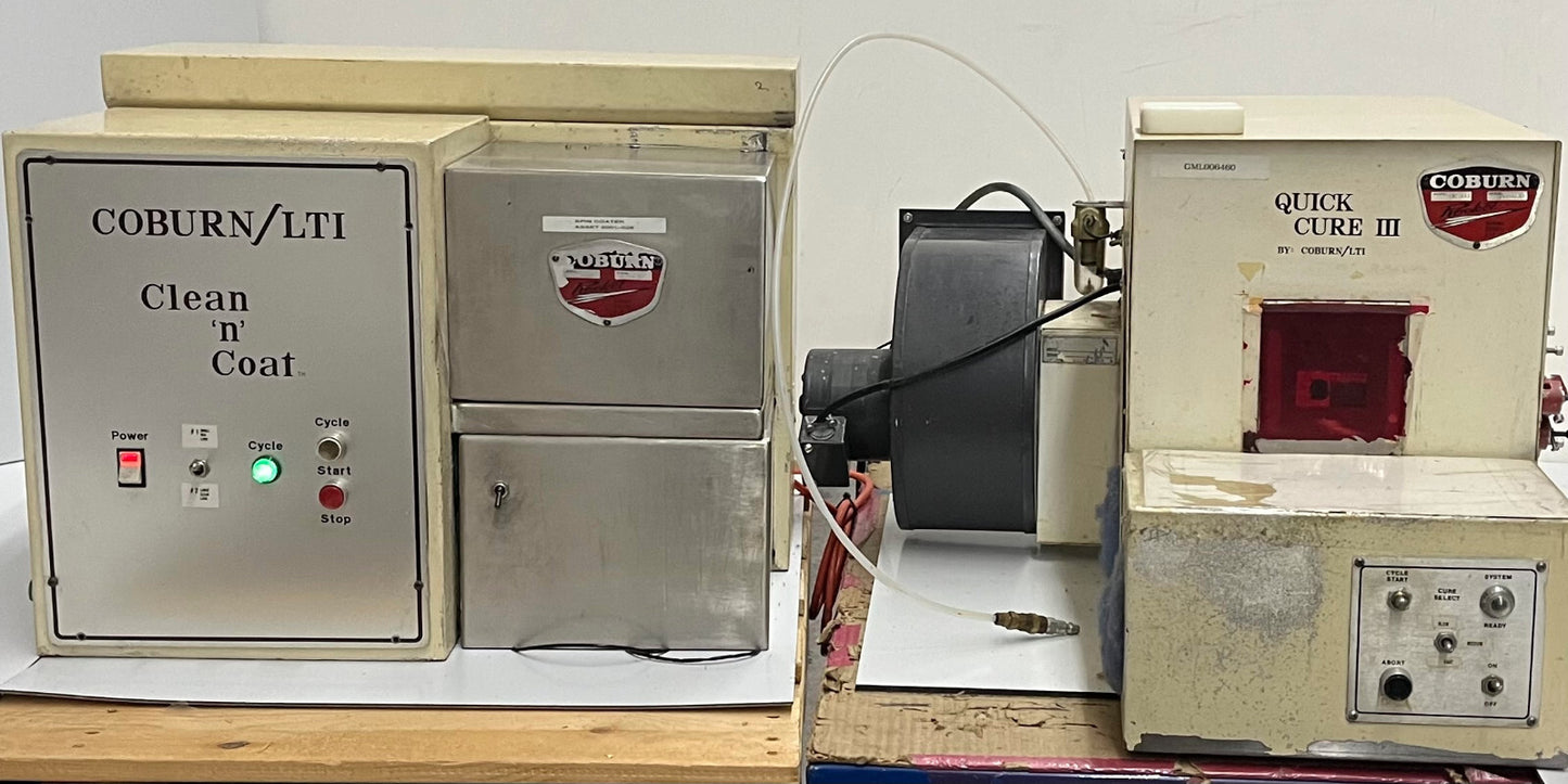 PIEZAS/REPARACIÓN DE COBURN ROCKET LTI CLEAN'n'COAT 1000 Y QUICK CURE III QCIII VINTAGE 