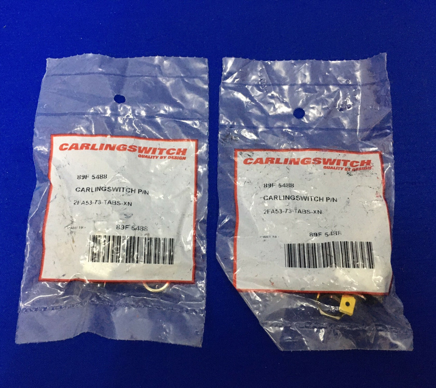 LOT OF 2 CARLINGSWITCH 89F 5488 /89F5488 /89F-5488 / 2FA53-73-TABS-XN SWITCH