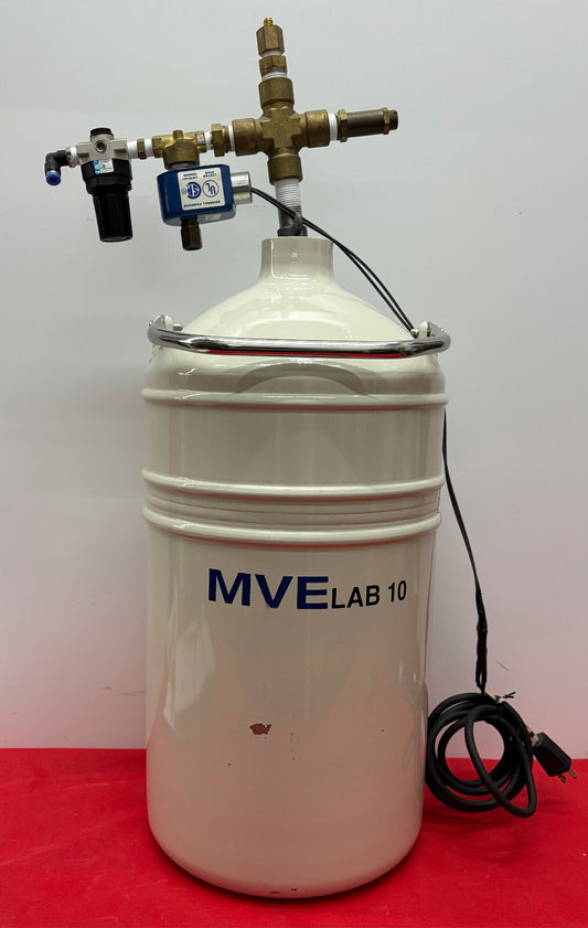 CHART/MVE MVE LAB 10 10740281 LIQUID NITROGEN ALUMINUM CRYOGENIC DEWAR TANK