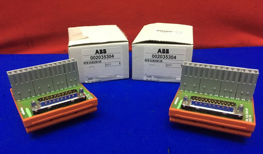 LOT DE 2 MODULES DE CONNECTEURS DE BORNES ABB ENTRELEC 002035304 BFM SUB25M HR 20353-04 
