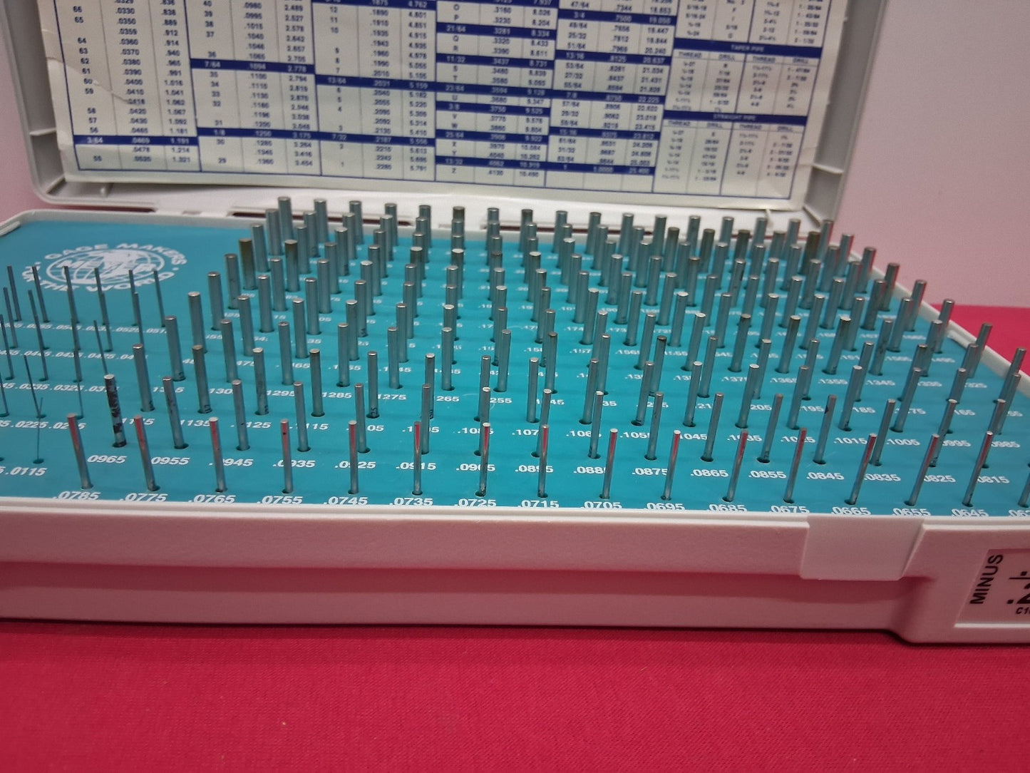 Meyer Gage C105 Minus Pin Gage Set .0115 - .2505 240 Pcs COMPLETE Class Z