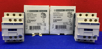 Lot von 2 Schneider Square D Telemecanique CAD50G7 Steuerrelais