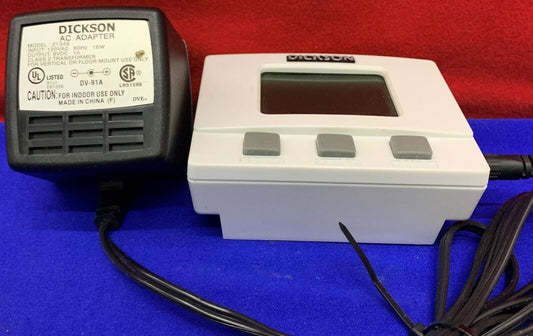 DICKSON TEMPERATUUR- EN VOCHTIGHEIDSGEGEVENSDISPLAYLOGGER TM320 GEEN GEHEUGENKAART