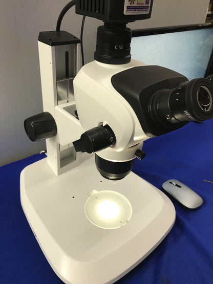MMBT Polarizing Stereo Trinocular Video Microscope With LED Backlight 6.8-47X