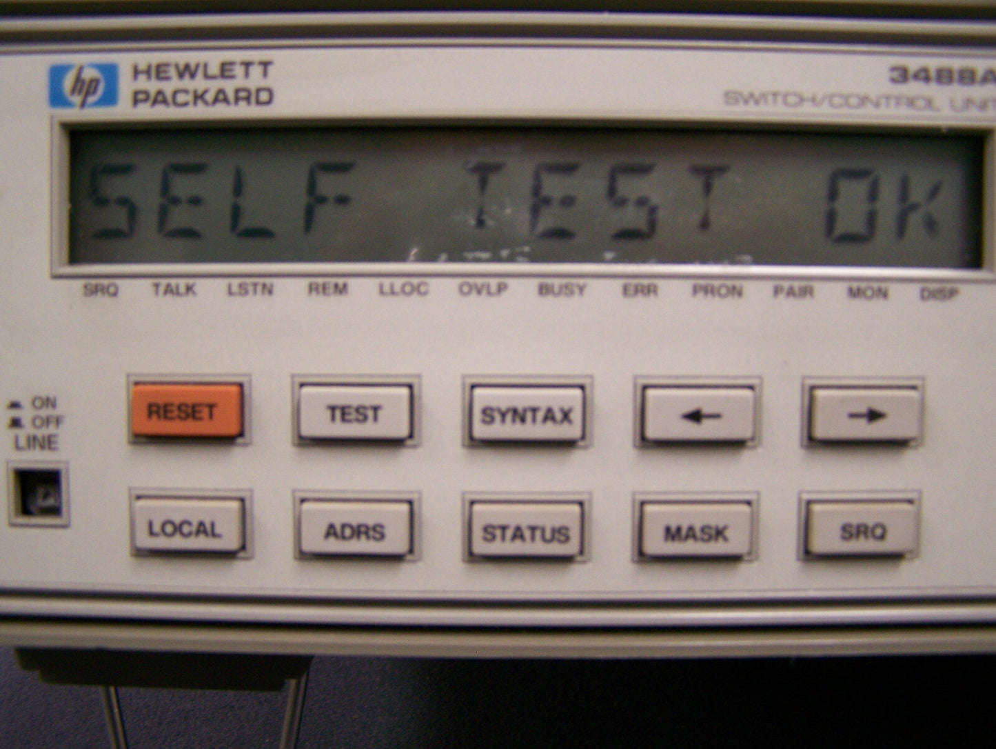 HP 3488A SCHAKELAAR / CONTROLE-EENHEID - VOOR ONDERDELEN OF REPARATIE - ALLEEN GETEST OM IN TE SCHAKELEN