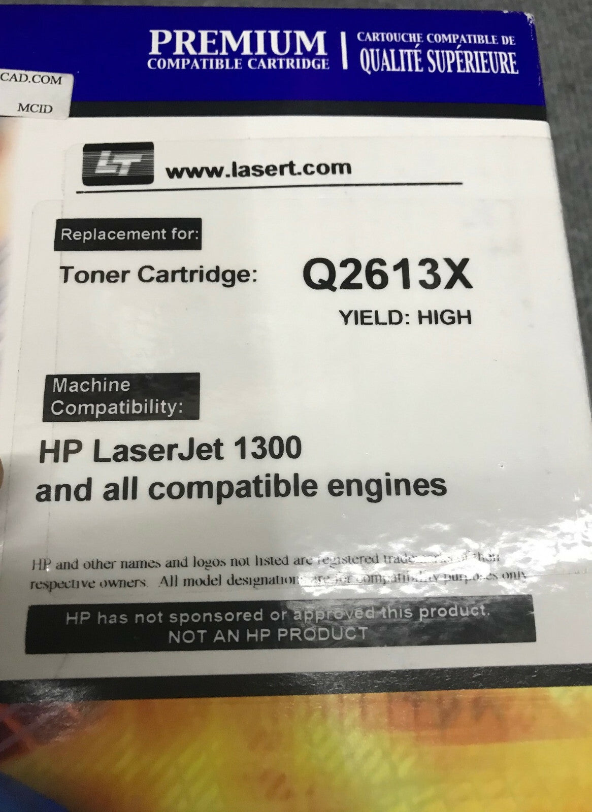Reemplazo de cartucho compatible MSE Premium para: Cartucho de tóner Q2613X