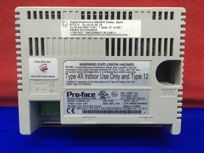 Écran tactile PRO-FACE 3180053-03 ST401-AF41-24V 24 V CC 0,29 A, matériel manquant