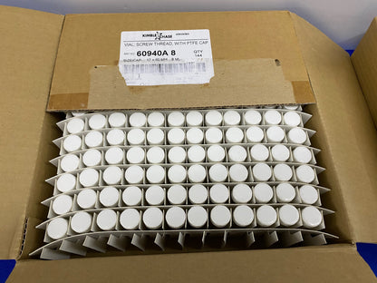KIMBLE CHASE 60940A 8 / 60940A-8 FIALA FILETTATA CON TAPPO IN PTFE - 2 CONFEZIONI DA 144 EA 