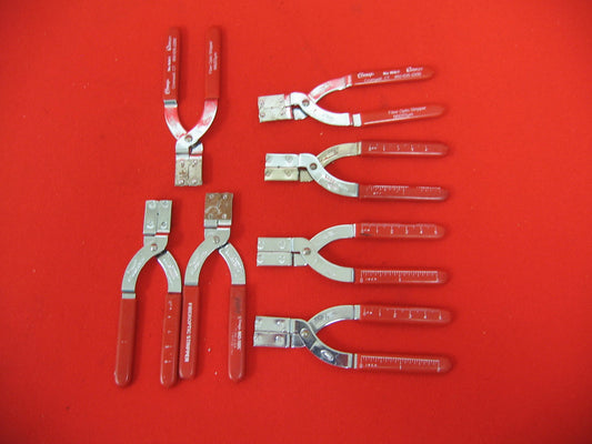 CLAUSS NO-NIK FIBER OPTIC STRIPPER USED RED HANDLE 1 LOT OF 7