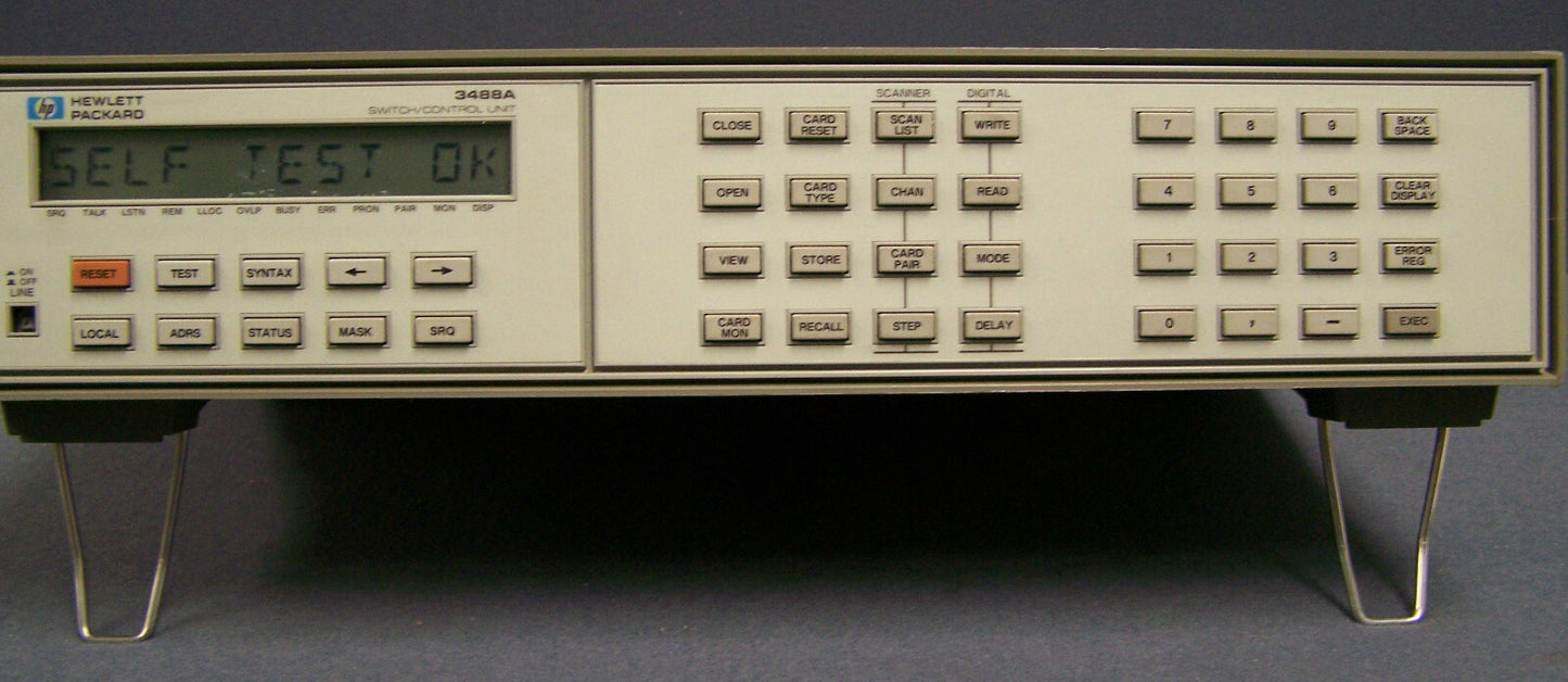 HP 3488A SCHAKELAAR / CONTROLE-EENHEID - VOOR ONDERDELEN OF REPARATIE - ALLEEN GETEST OM IN TE SCHAKELEN