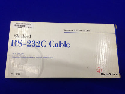 RADIO SHACK RADIOSHACK 26-152B RS-232C KABEL VROUWELIJK DB9 NAAR VROUWELIJK DB9 6FT