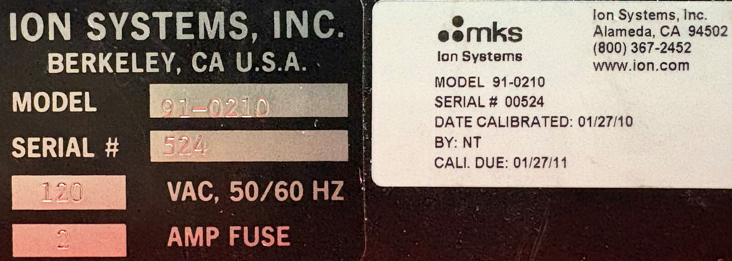 MKS 91-0210 / 210 CHARGED PLATE MONITOR - SUPPLY BOARD DAMAGED - PARTS/REPAIR