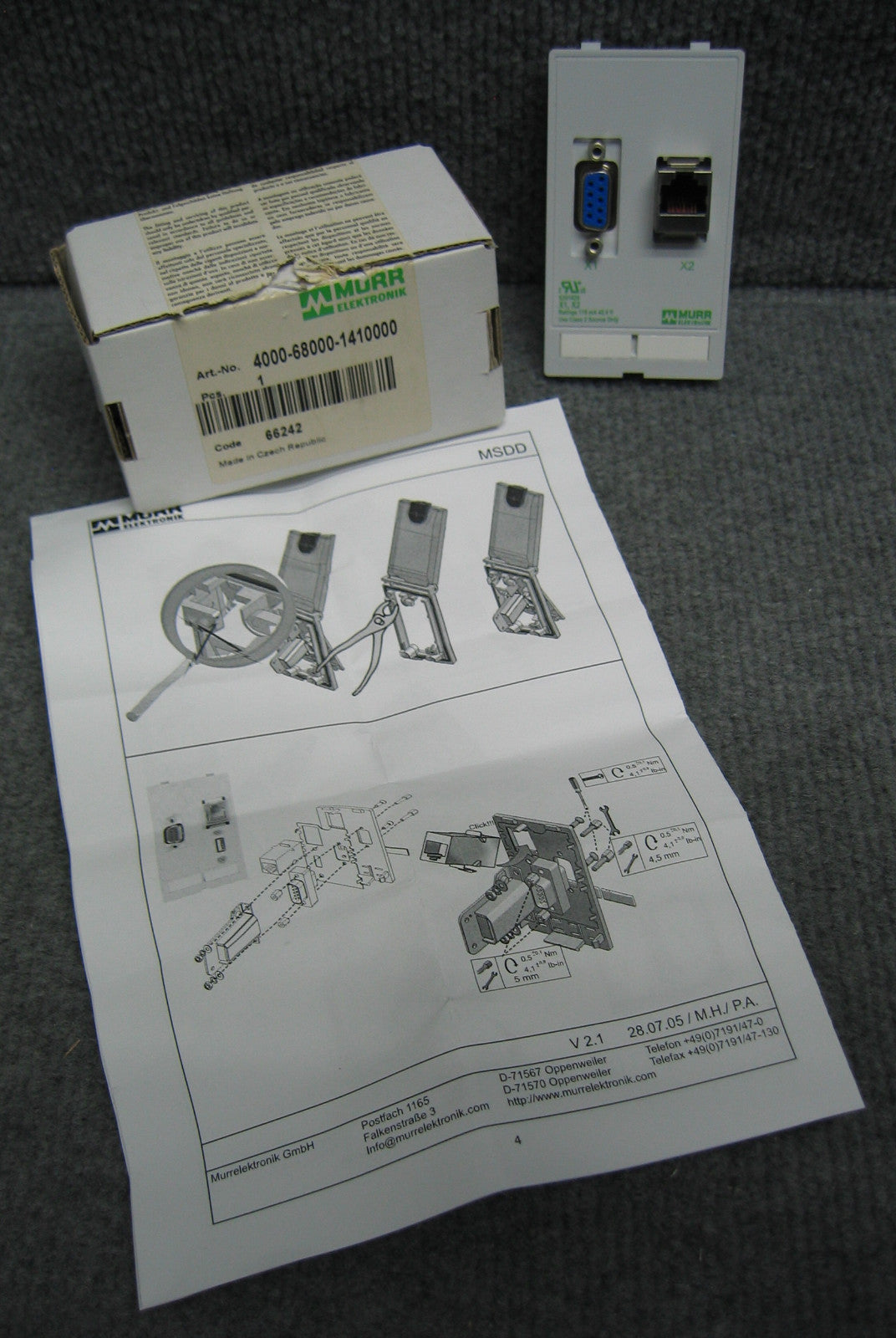 MURR ELEKTRONIK 4000-68000-1410000 PANEL-SCHNITTSTELLE