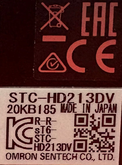 OMRON STC-HD213DV INDUSTRIAL HD COLOR CAMERA 1080P (NO POWER SUPPLY/CABLE)