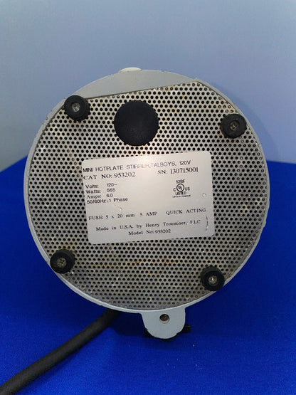 HENRY TROEMNER, 953202, MINI HOTPLATE STIRRER, TESTED WORKS WELL