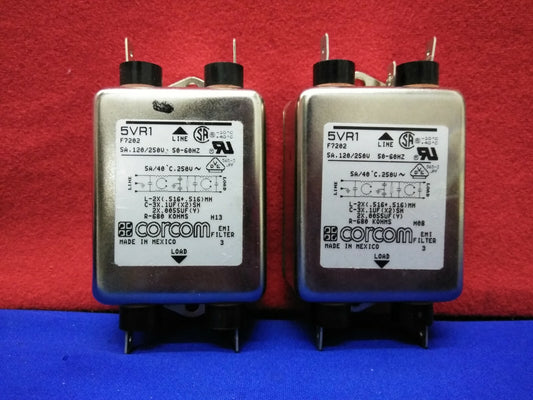 LOT OF 2 CORCOM 5VR1 EMI FILTERS