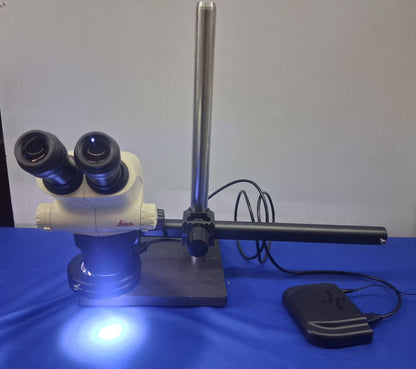 LEICA S6E STEREO ZOOM 6.3- 40X MAGNIFICATION BOOM STAND LED RING LIGHT