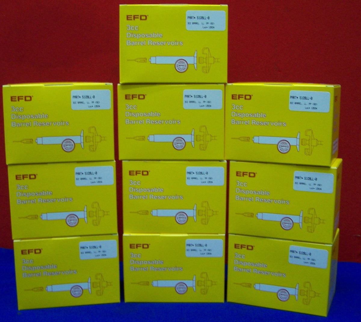 EFD 5109LL-B 3CC DISPOSABLE BARREL RESERVOIRS NEW IN BOX - 1 LOT QTY 0F 10 boxes