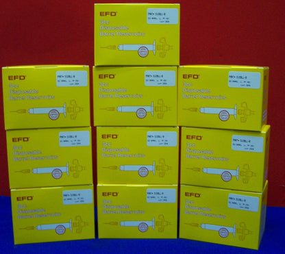 EFD 5109LL-B 3CC DISPOSABLE BARREL RESERVOIRS NEW IN BOX - 1 LOT QTY 0F 10 boxes