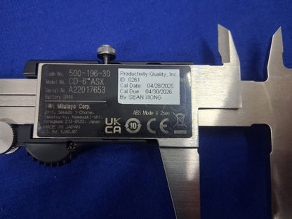 Mitutoyo 500-196-30 CD-6" ASX Digimatic Digital Caliper 6 inch With Case