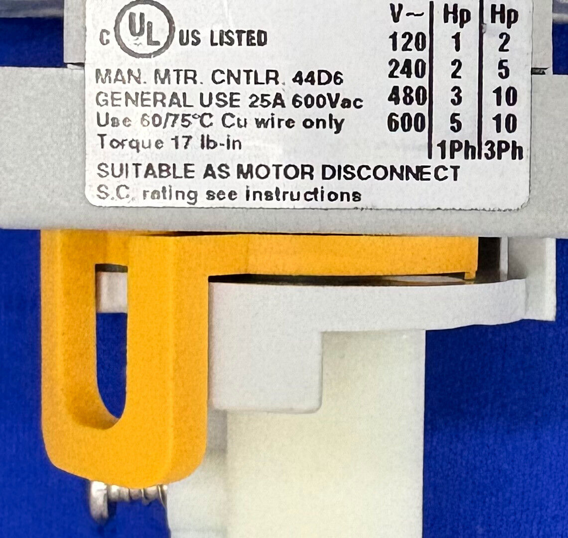 Allen Bradley AB 194E-A25-1753 LOAD SWITCH W/ 194R-PY ROTARY HANDLE AND SHAFT