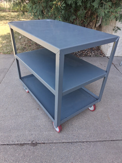 LITTLE GIANT 24" X 36" 3 SHELF  WELDED INDUSTRIAL STEEL UTILITY / SERVICE CART
