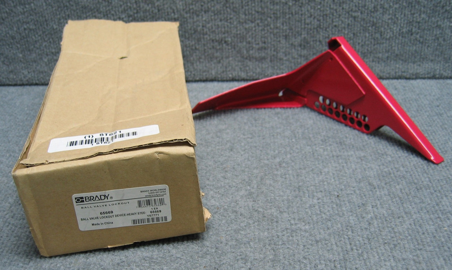 BRADY WORLDWIDE 65669 / 5T821 Y67771 ボールバルブロックアウトデバイス - ヘビースチール