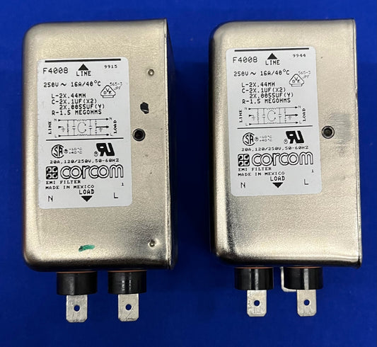 FILTRO EMI CORCOM F4008 250V 16A/40c 20A 120/250V 50-60 HZ - 1 LOTTO QTY 2 