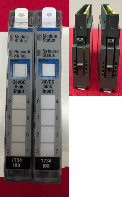 Allen Bradley  AB 1734-IB8 POINT I/O 8 POINT DIGITAL INPUT MODULE SER D - QTY 2