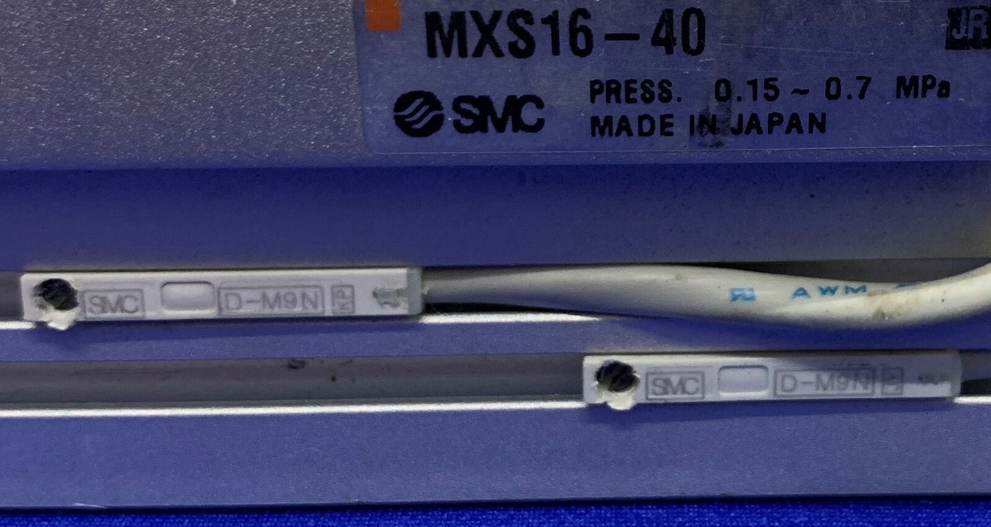 Vérin pneumatique SMC MXS16-40w/(2)SMC D-M9N, capteur statique à détecteur automatique