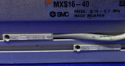 Vérin pneumatique SMC MXS16-40w/(2)SMC D-M9N, capteur statique à détecteur automatique